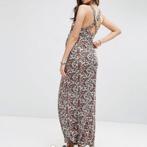 ASOS Maternity Maxi Dress in Ditsy Print with Cro